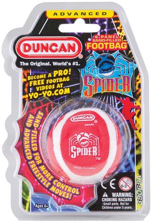 Duncan Footbag Spider 6 Panel Sand Filled (Red) - Super Retro