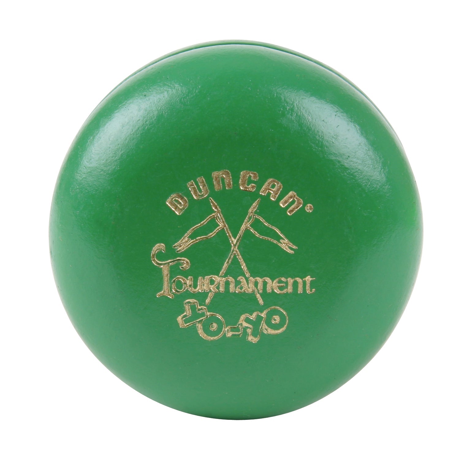 Duncan YoYo Vintage Wooden Crossed Flags Tournament (Green) Super