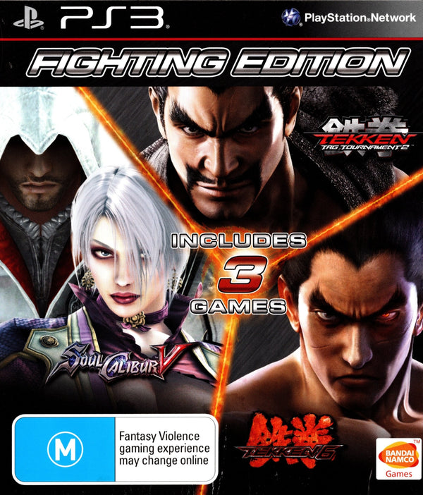 Fighting Edition 3 pack (Soul Calibur V, Tekken Tag Tournament 2, Tekken 5) - PS3 - Super Retro