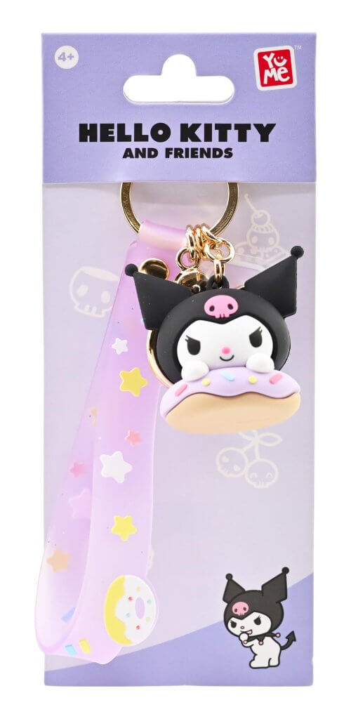 Hello Kitty - Keychain with hand strap - Donuts (Kuromi) - Super Retro