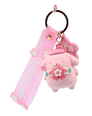 Hello Kitty - Keychain with hand strap - Sakura (Pompompurin) - Super Retro