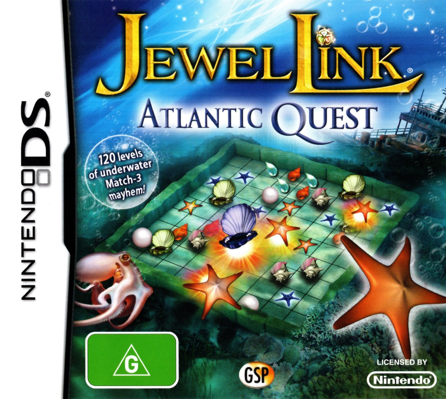 Jewel Link Atlantic Quest DS Super Retro Nintendo DS