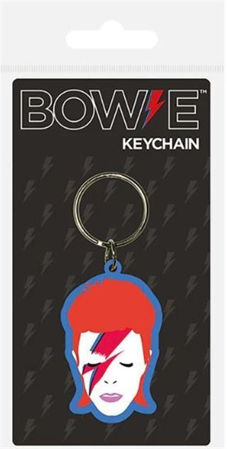 Keychain - Rubber David Bowie Ziggy Stardust - Super Retro