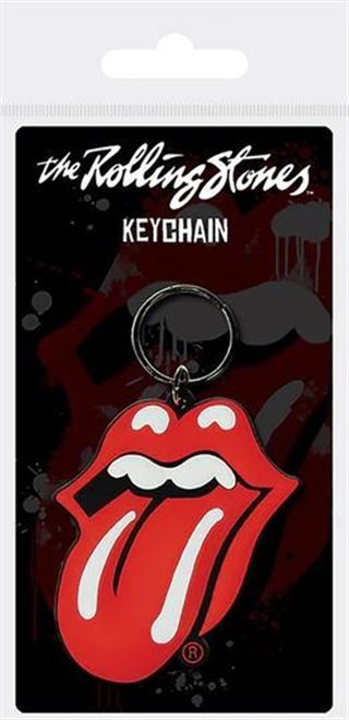 Keychain - Rubber The Rolling Stones Tongue - Super Retro