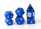 Level Up Dice Polyhedral 7-Die Set - Hold The Line Blue Aluminium - Super Retro