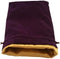 MDG Large Velvet Dice Bag with Gold Satin Lining - Purple - Super Retro