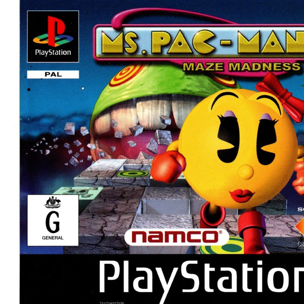 Vintage 2000 Playstation 1 PS1 Ms. Pac-Man Maze Madness Video -   Portugal