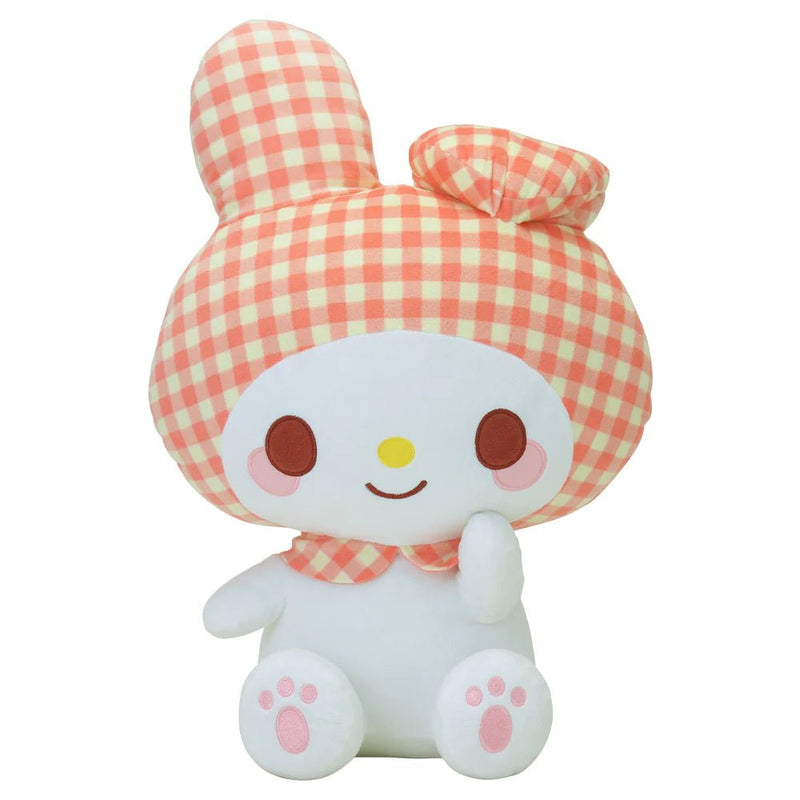 Melody Cheque My Melody Pink Check Big Plush - Super Retro - Merchandise