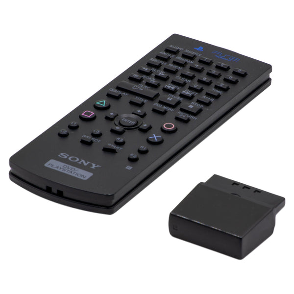 PlayStation 2 (Fat Model) - DVD Remote + IR Reciever (Black) - Super Retro