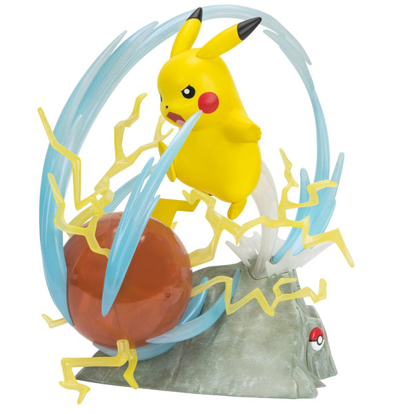 Pokemon Pikachu Deluxe Collector Light-Up Statue - Super Retro