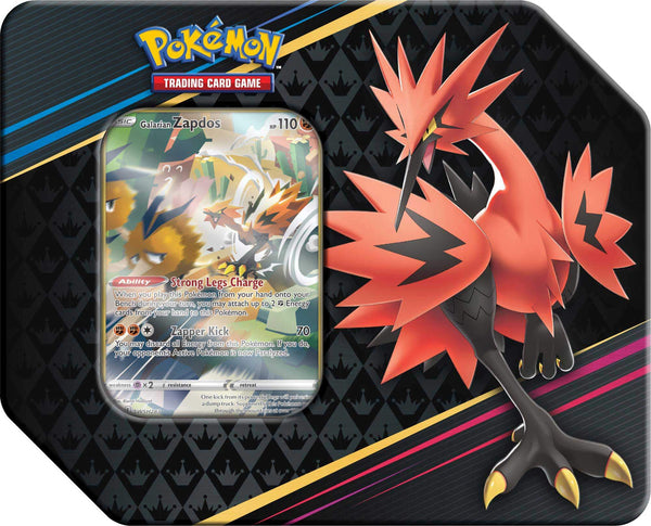 Pokemon TCG - Crown Zenith Tin: Galarian Zapdos - Super Retro