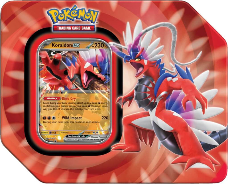 Pokemon TCG: Paldea Legends Tin Koraidon ex - Super Retro