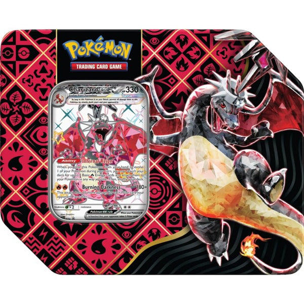 Pokemon TCG - Scarlet & Violet 4.5 Paldean Fates Tin Shiny Charizard ex - Super Retro