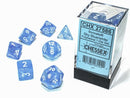 Polyhedral 7-Die Set Borealis - Sky Blue/White - Super Retro