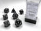 Polyhedral 7-Die Set Borealis - Smoke/Silver - Super Retro