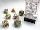 Polyhedral 7-Die Set Festive - Vibrant/Brown - Super Retro