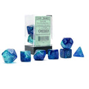 Polyhedral 7-Die Set Gemini - Blue-Blue/Light Blue - Super Retro