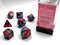 Polyhedral 7-Die Set Gemini - Blue-Red/Gold - Super Retro