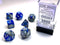 Polyhedral 7-Die Set Gemini - Blue-Steel/White - Super Retro