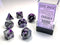 Polyhedral 7-Die Set Gemini - Purple-Steel/White - Super Retro