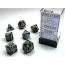 Polyhedral 7-Die Set Lustrous - Black/Gold - Super Retro