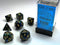 Polyhedral 7-Die Set Lustrous - Shadow/Gold - Super Retro