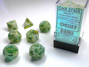 Polyhedral 7-Die Set Marble - Green/Dark Green - Super Retro