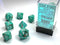 Polyhedral 7-Die Set Marble - Oxi-Copper/White - Super Retro