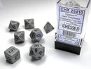 Polyhedral 7-Die Set Opaque - Dark Grey/Black - Super Retro