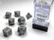 Polyhedral 7-Die Set Opaque - Dark Grey/Black - Super Retro