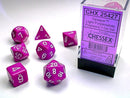 Polyhedral 7-Die Set Opaque - Light Purple/White - Super Retro