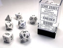 Polyhedral 7-Die Set Opaque - White/Black - Super Retro