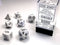 Polyhedral 7-Die Set Opaque - White/Black - Super Retro