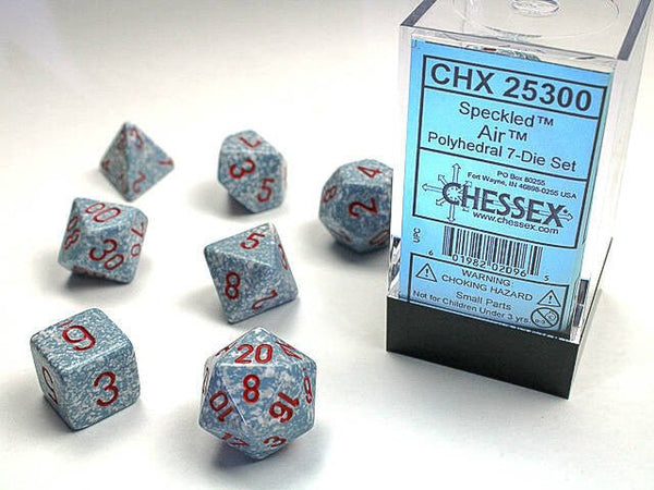 Polyhedral 7-Die Set Speckled - Air - Super Retro