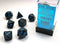 Polyhedral 7-Die Set Speckled - Blue Stars - Super Retro