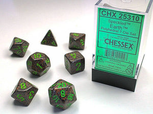 Polyhedral 7-Die Set Speckled - Earth - Super Retro