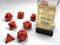 Polyhedral 7-Die Set Speckled - Fire - Super Retro