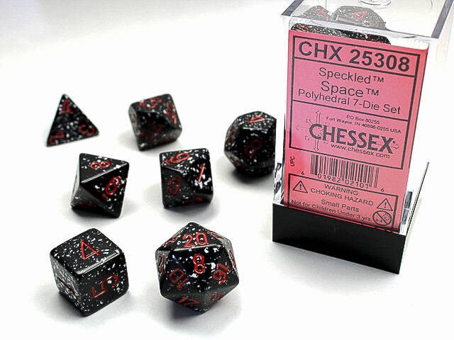 Polyhedral 7-Die Set Speckled - Space - Super Retro