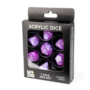 Polyhedral 7-Die Set Stardust - Purple - Super Retro