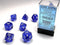 Polyhedral 7-Die Set Translucent - Blue/White - Super Retro