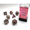 Polyhedral 7-Die Set Translucent - Smoke/Red - Super Retro