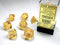 Polyhedral 7-Die Set Translucent - Yellow/White - Super Retro