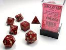 Polyhedral 7-Die Set Vortex - Burgundy/Gold - Super Retro