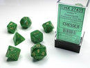 Polyhedral 7-Die Set Vortex - Green/Gold - Super Retro