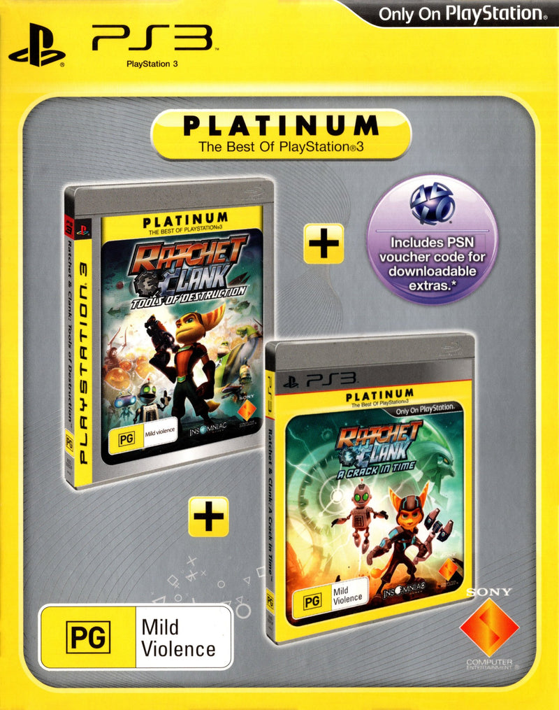 Ratchet & Clank: Tools of Destruction + A Crack in Time Twin Pack - PS3 - Super Retro