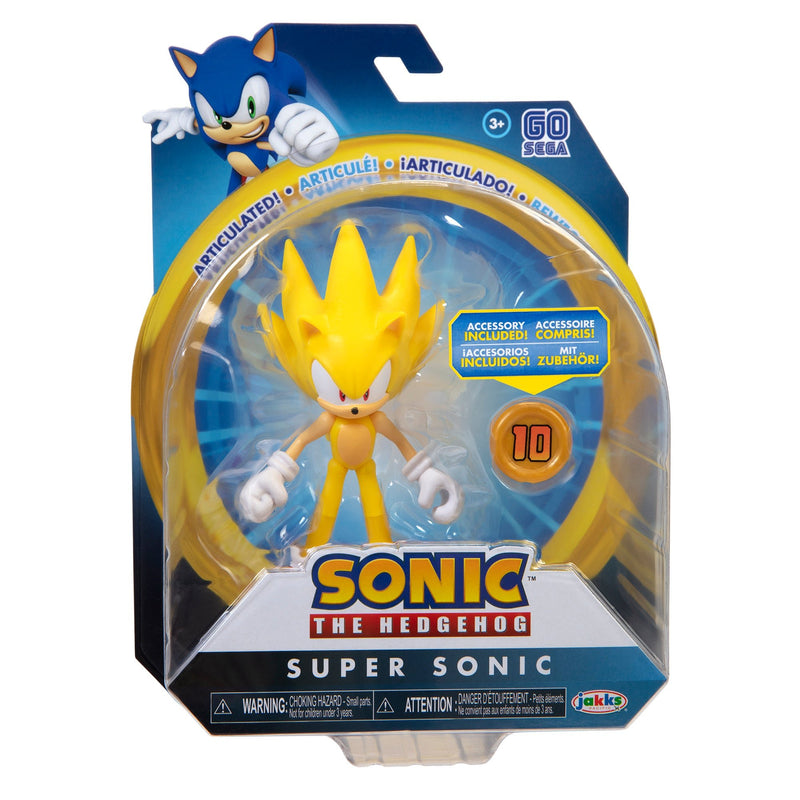 Sonic the Hedgehog 4” Figure - Super Sonic - Super Retro