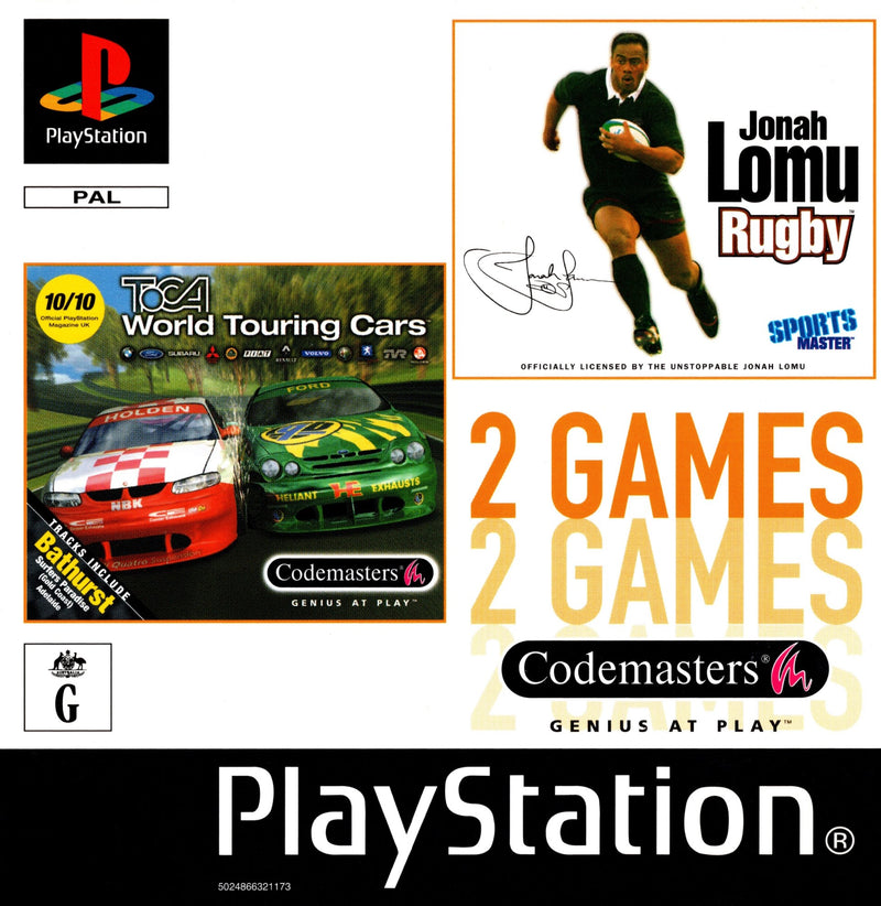 Toca World Touring Cars Jonah Lomu Rugby - PS1 - Super Retro