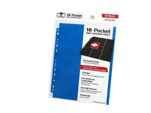 Ultimate Guard 18 Pocket Pages Side-Loading 10 pack (Blue) - Super Retro