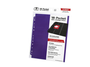 Ultimate Guard 18 Pocket Pages Side-Loading 10 pack (Purple) - Super Retro