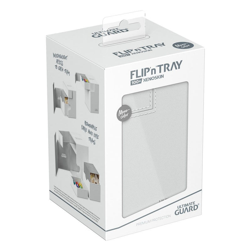 Ultimate Guard Flip n Tray 100+ XenoSkin Deck Box Monocolor White - Super Retro